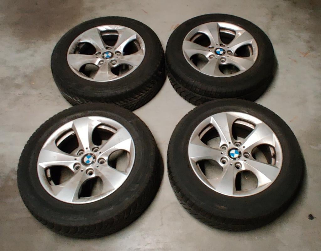 16" 205-60-HR-16 BMW wielen. En zomerset en losse banden set, Ophalen, Gebruikt, 16 inch, Band(en)
