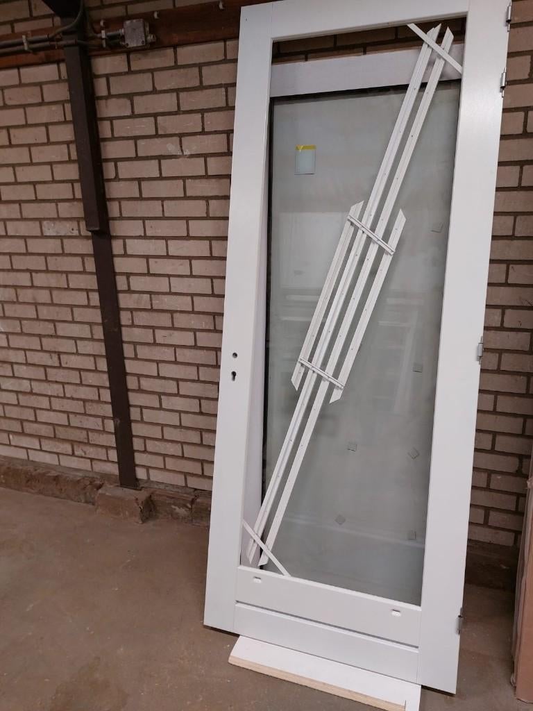 Mooie nieuwe buiten- glasdeur, Doe-het-zelf en Verbouw, Deuren en Horren, Ophalen, 80 tot 100 cm, Nieuw, Buitendeur