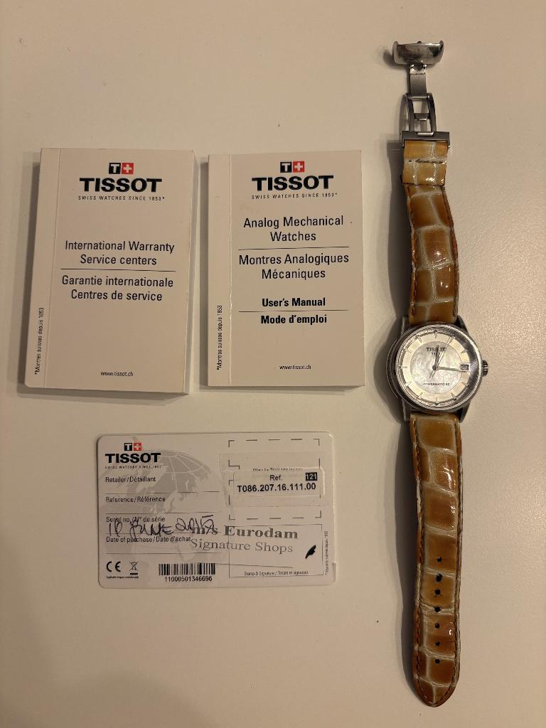 Dameshorloge Tissot Luxury Automatic, mechanisch&saffierglas, Sieraden, Tassen en Uiterlijk, Horloges | Dames, Overige merken