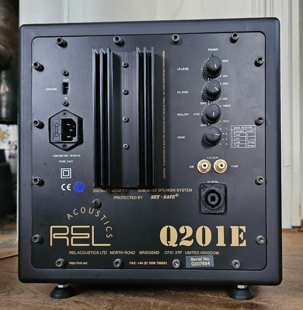 REL Q201E 200watt MOSFET high quality Made in UK, garantie!, Refurbished, Ophalen of Verzenden, 120 watt of meer, REL