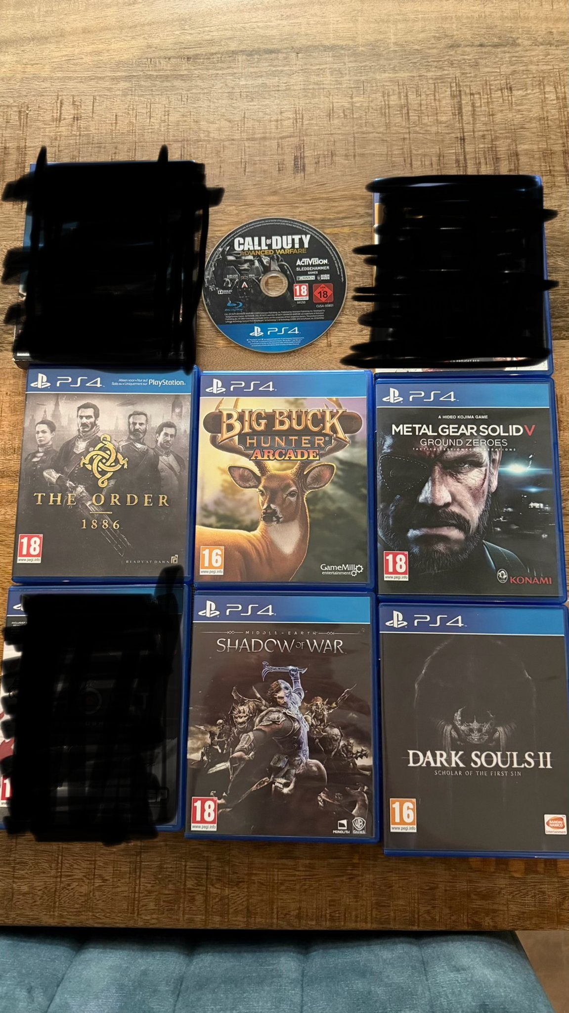 PS4 Games: The Order 1886, Big Buck Hunter, MGS V, Shadow of, Gebruikt, Vanaf 18 jaar, Overige genres, 1 speler