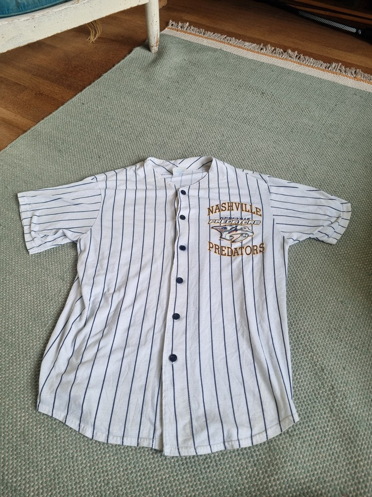 Vintage jaren 90 Nashville Predators NHL shirt L, Ophalen of Verzenden, Gedragen, Off the Bench