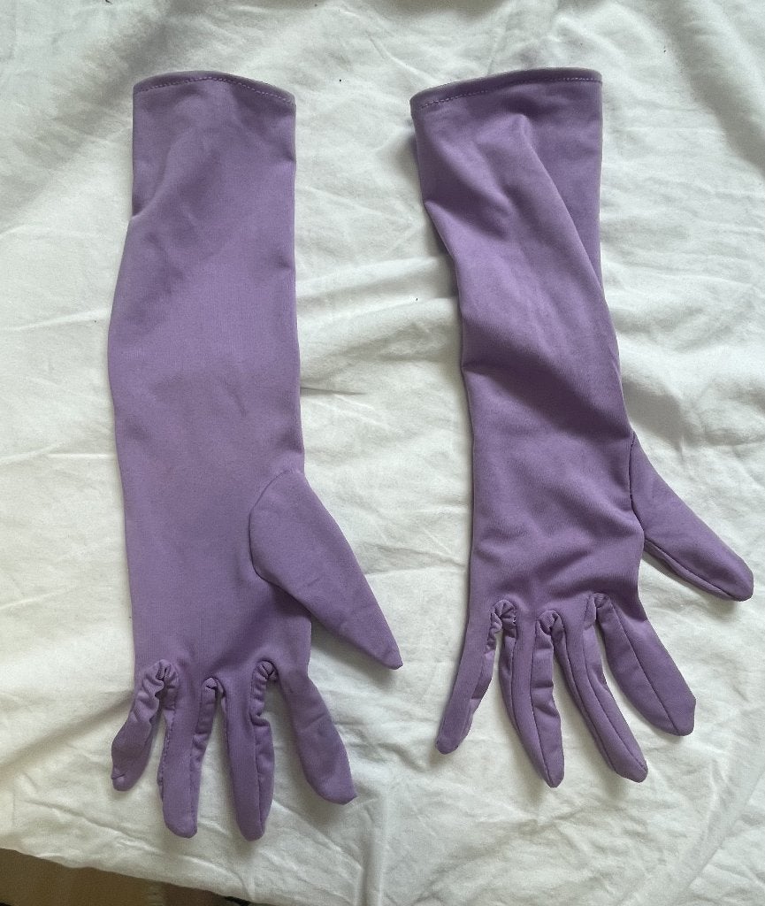 Purple Long Opera Party Gloves, Verzenden, Nieuw, Onbekend, Maat 36 (S)