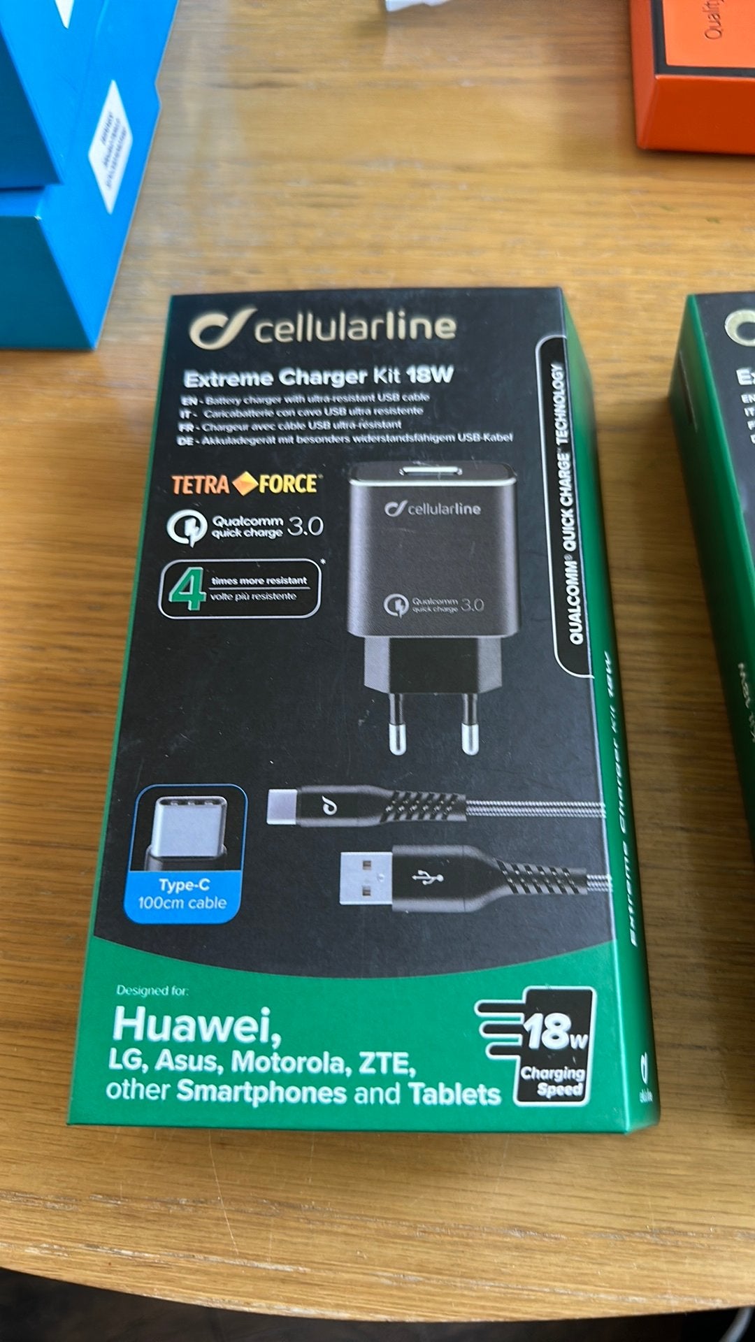 Snellader CELLULARLINE USB-C Oplader Kit TETRA HUAWEI Zwart, Ophalen of Verzenden, Nieuw