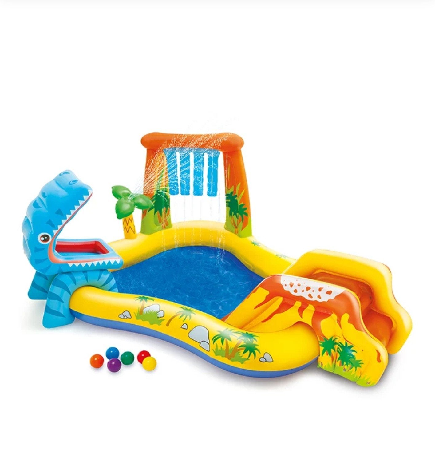 Intex Dino Opblaaszwembad met glijbaan, Minder dan 80 cm, Opblaaszwembad, Ophalen of Verzenden, 200 tot 400 cm