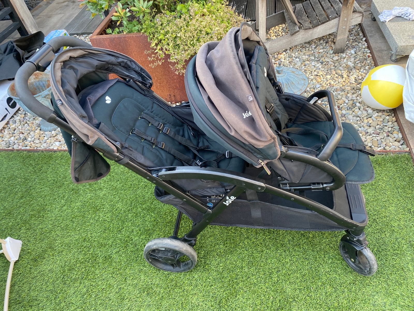 Evalite Duo Kinderwagen Joie, Kinderen en Baby's, Buggy's, Ophalen, Gebruikt, Regenhoes
