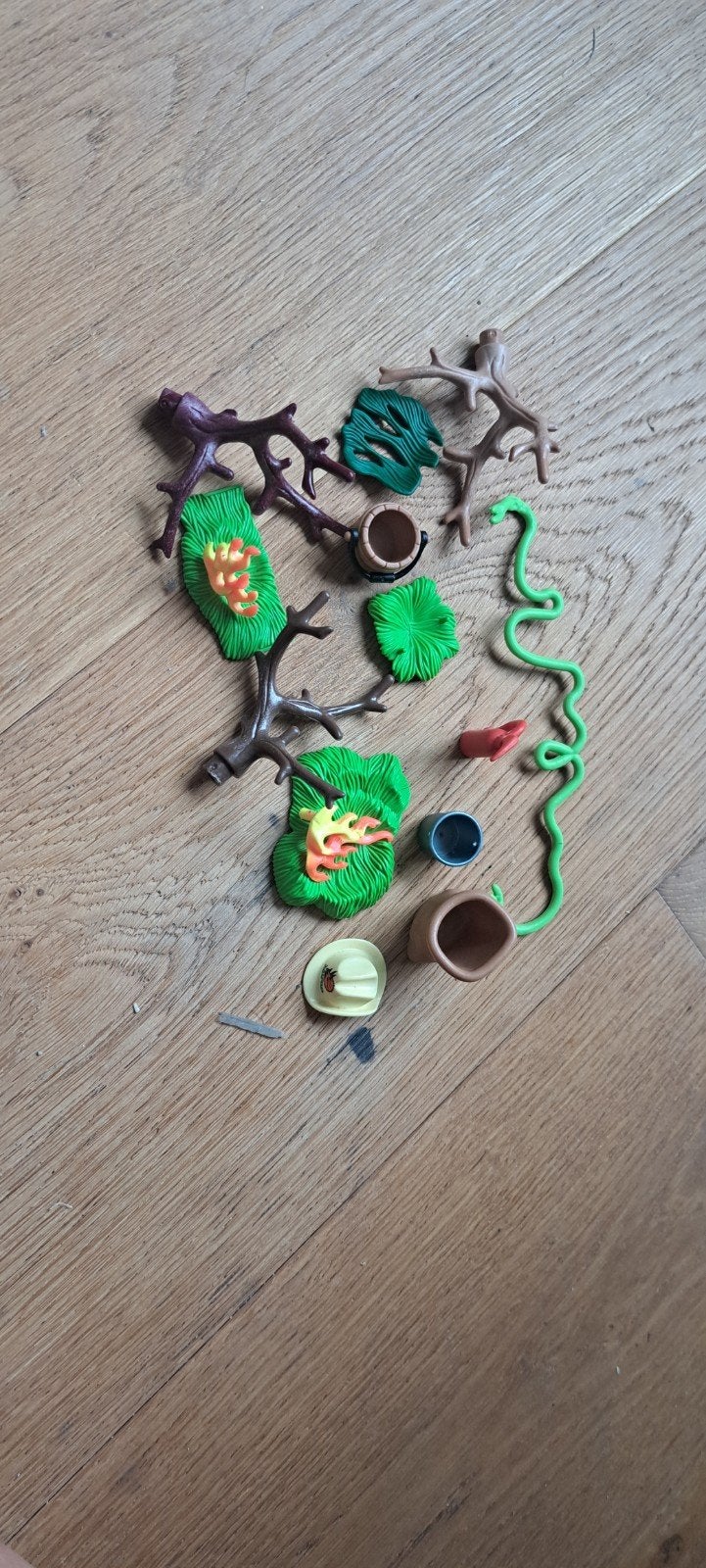 Playmobil jungle/bos accessoires, bomen, struiken, slang, Ophalen of Verzenden