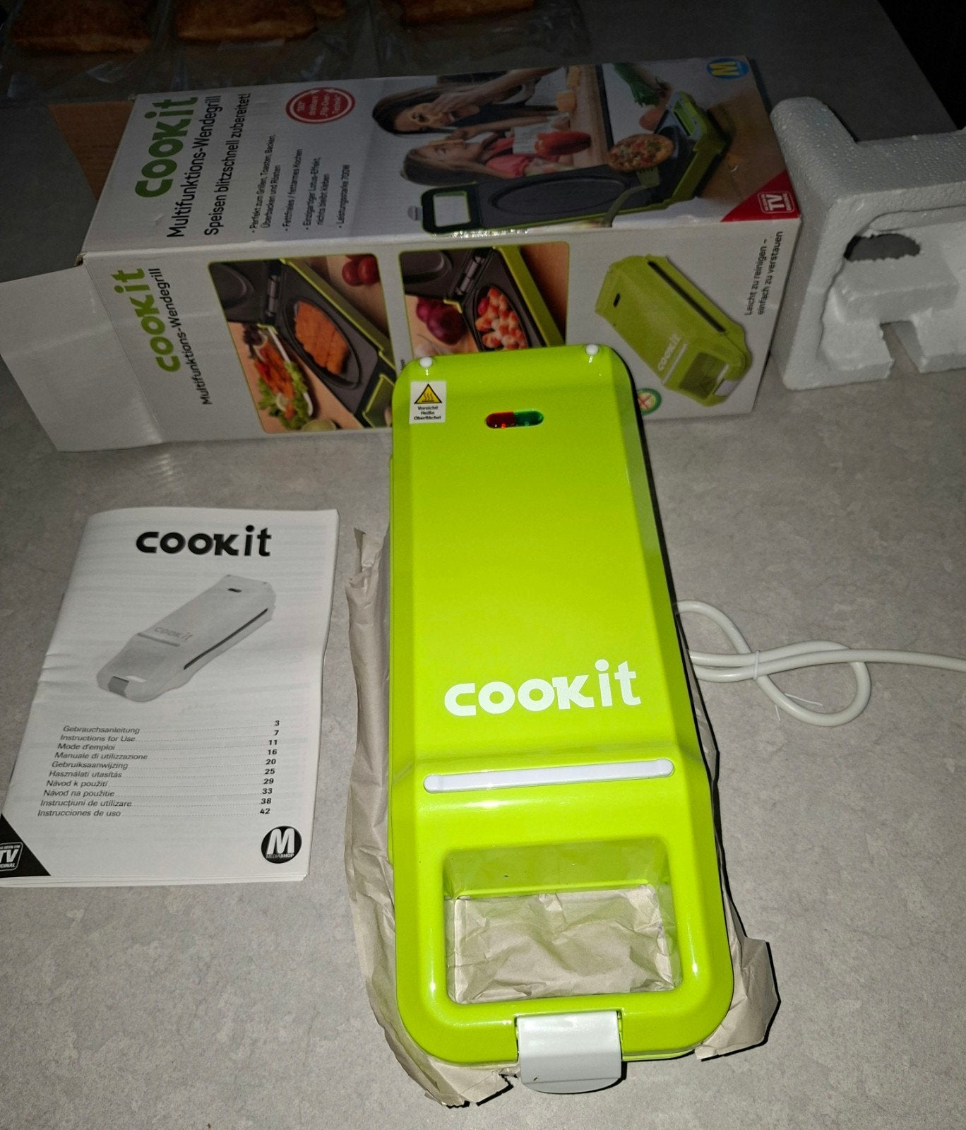 Multifunctionele omkeerbare contactgrill, Witgoed en Apparatuur, Grillplaten, Nieuw, Ophalen of Verzenden
