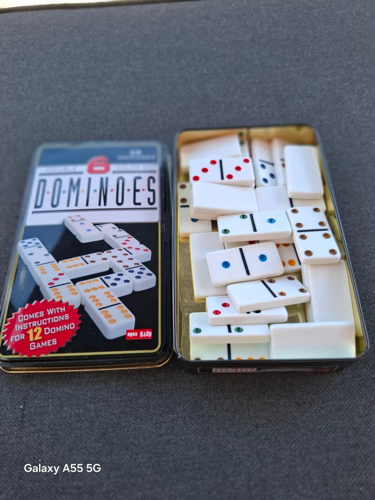 Double 6 Dominos - Kleurrijke stippen - 28 dominostenen, World of Board Games B.V., World of Board Games B.V., Ophalen of Verzenden