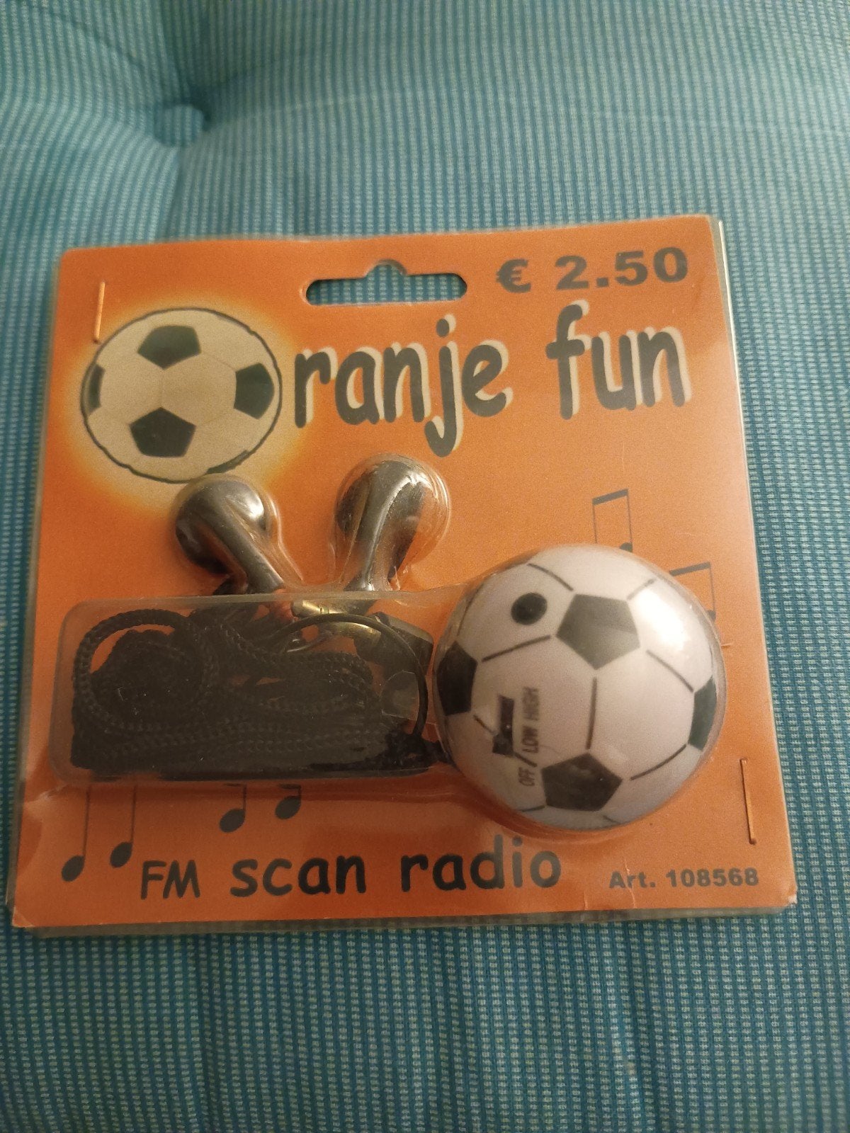 Oranje Fun FM Scan Radio met Oordopjes - Nieuw, Ophalen of Verzenden, Nieuw, Radio