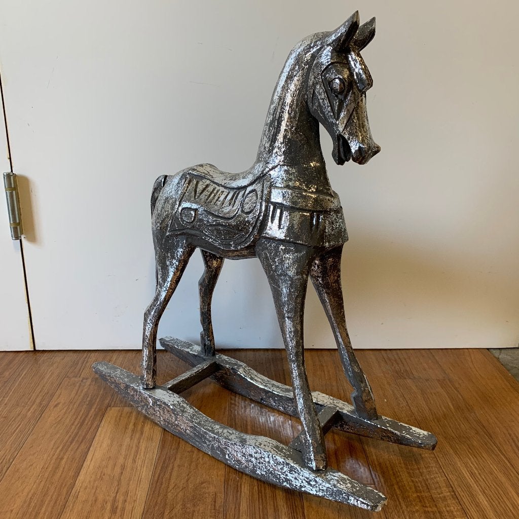 houten paard – 45 cm - handgemaakt – uniek bij TTM Wonen, TTM Wonen, Meubels – (Perzische) Tapijten en Woonaccessoires, Hout, Brocante