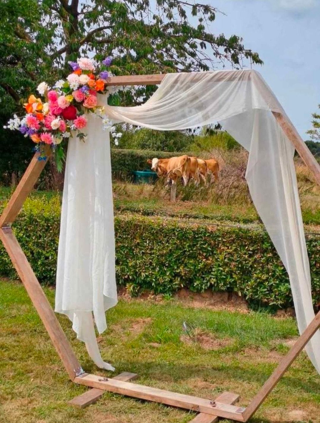 Prachtig kunstbloemstuk voor backdrop/trouwboog, Inclusief kunstbloemen, Nieuw, Textiel, Ophalen of Verzenden