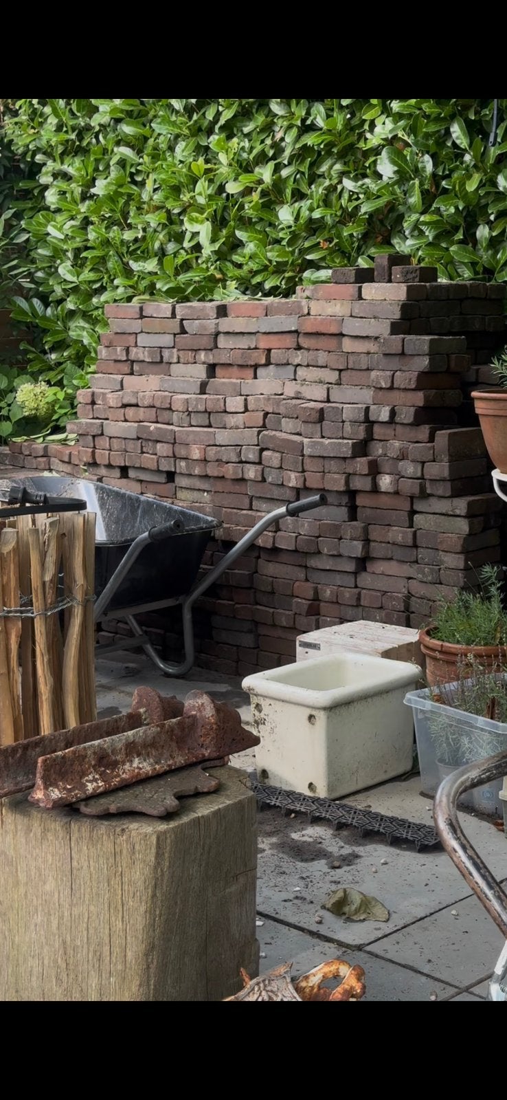 Gebakken klinkers waaltjes klinkers ruim 12m2, Ophalen, Gebruikt, Beton, Klinkers