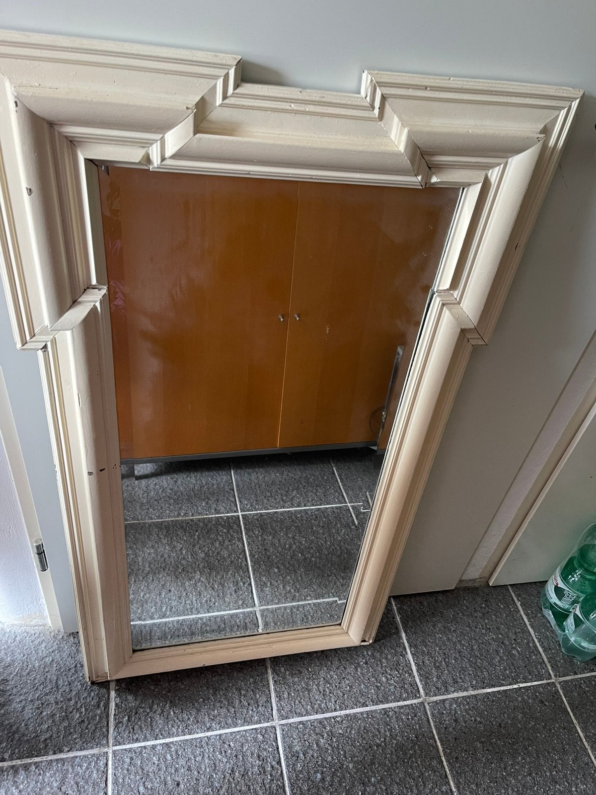 Vintage Art Deco spiegel, Huis en Inrichting, Woonaccessoires | Spiegels, Ophalen, Zo goed als nieuw, Rechthoekig, Minder dan 100 cm