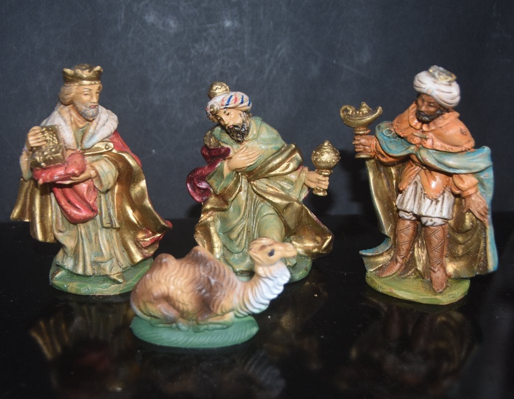 Vintage Heilige Drie Koningen & Kameel Fontanini Landi kerst, Verzenden, Beeld(je)