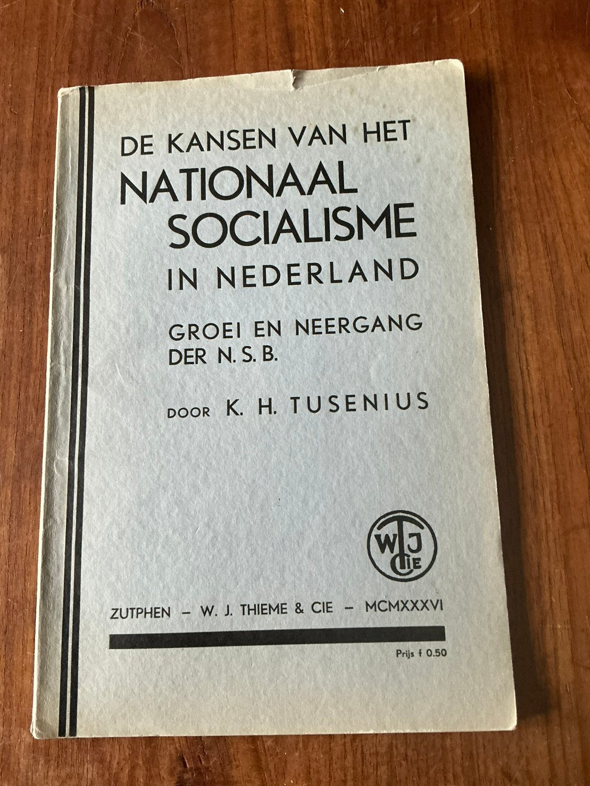 Originele brochure1936De kansen van het nationaalsocialisme, Ophalen of Verzenden, Nederland, Boek of Tijdschrift