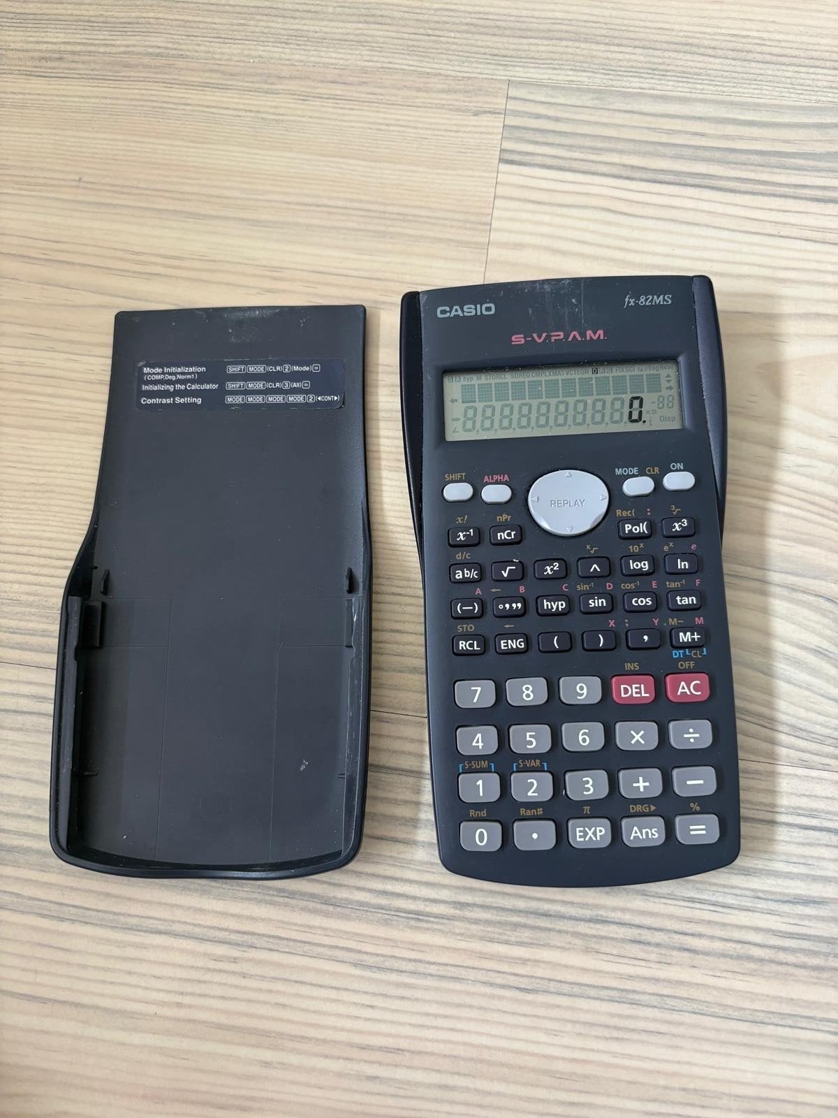 Casio fx-82MS rekenmachine, Ophalen, Gebruikt