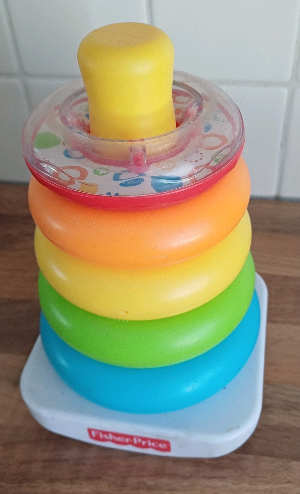 Fisher-Price kleurenringpiramide, Ophalen of Verzenden, Gebruikt, Speelset