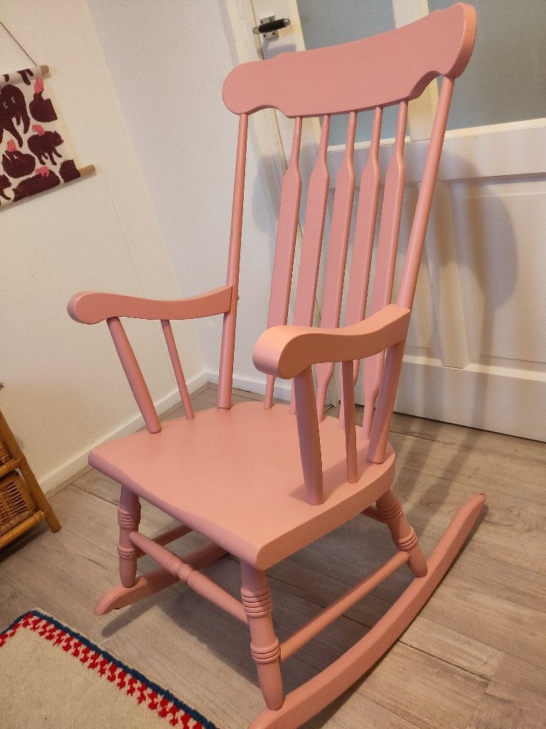 Oud-roze schommelstoel, Ophalen, Gebruikt, Overige kleuren, Vintage