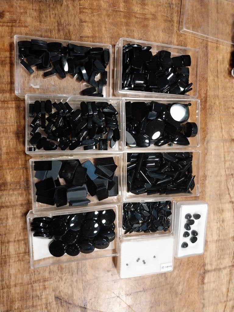 Zeer groot lot onyx cabochons goudsmid edelsmid, Ophalen of Verzenden