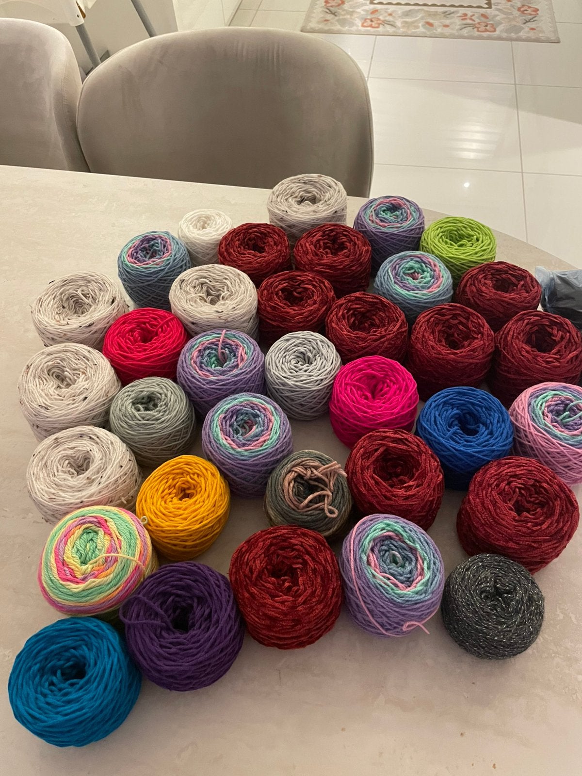 diverse kleuren mxs garen, Hobby en Vrije tijd, Ophalen of Verzenden, Zo goed als nieuw, Breien of Haken, Wol of Garen