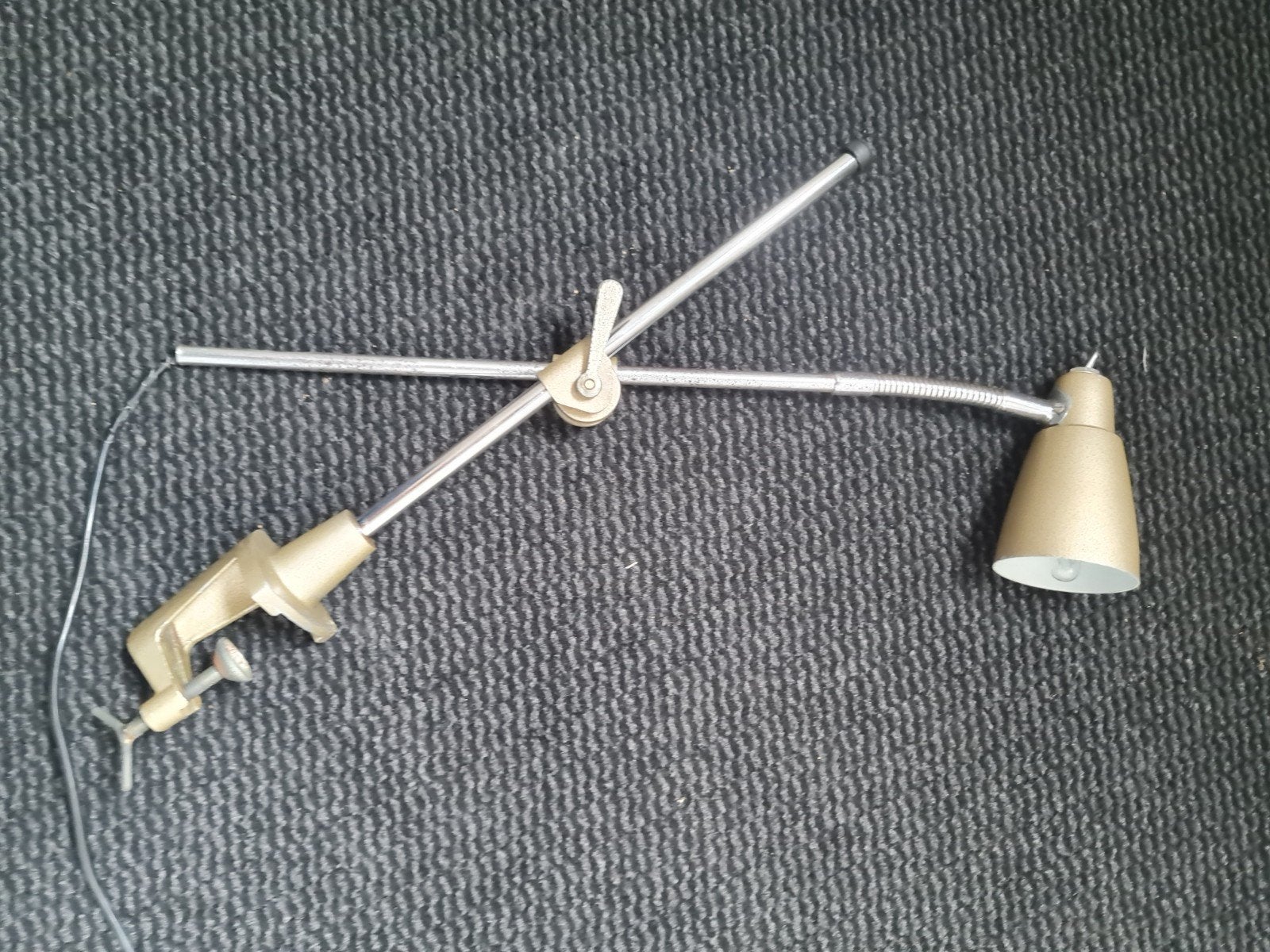 Vintage bureaulamp met klem bevestiging, Ophalen of Verzenden, Gebruikt