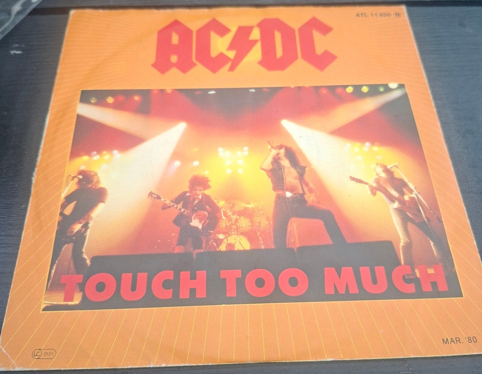 ac/dc single touch to much, 7 inch, Ophalen of Verzenden, Zo goed als nieuw, EP