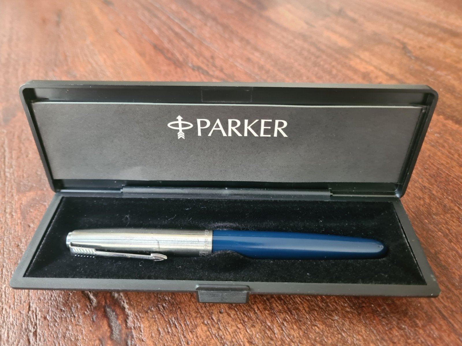 Vintage Parker 21 Vulpen - Blauw met Doosje, Gebruikt, Parker, Met doosje, Ophalen of Verzenden