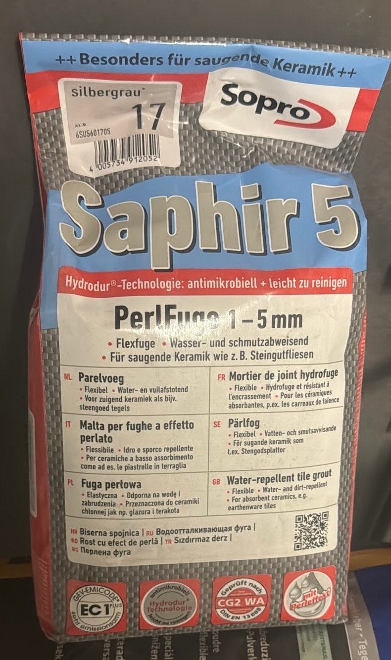 Sopro Saphir 5 Parelvoeg - Zilvergrijs, 1-5mm, Ophalen, Nieuw, Overige materialen, Overige typen