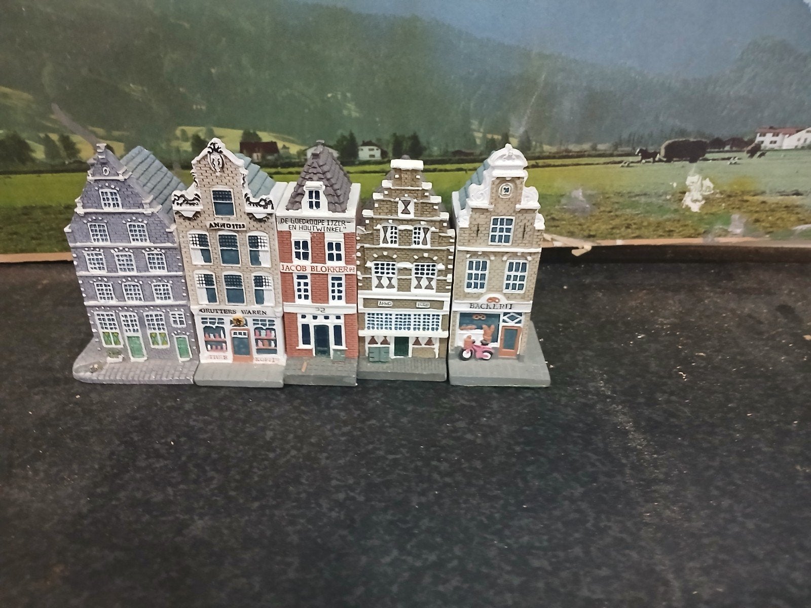 5 Nieuwe Huisjes van Gis - Decoratieve Miniatuurhuisjes, Ophalen of Verzenden, Nieuw