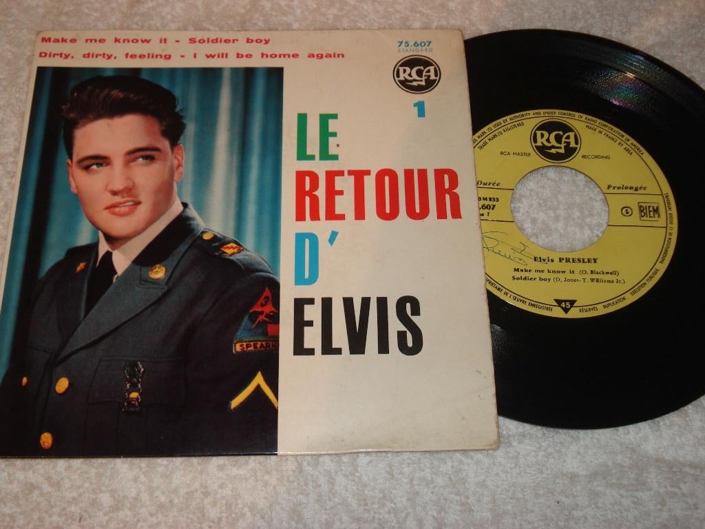 Elvis Presley   EP  Le Retour D Elvis  Frankrijk    Orgineel, Ophalen of Verzenden, Zo goed als nieuw, Pop, EP