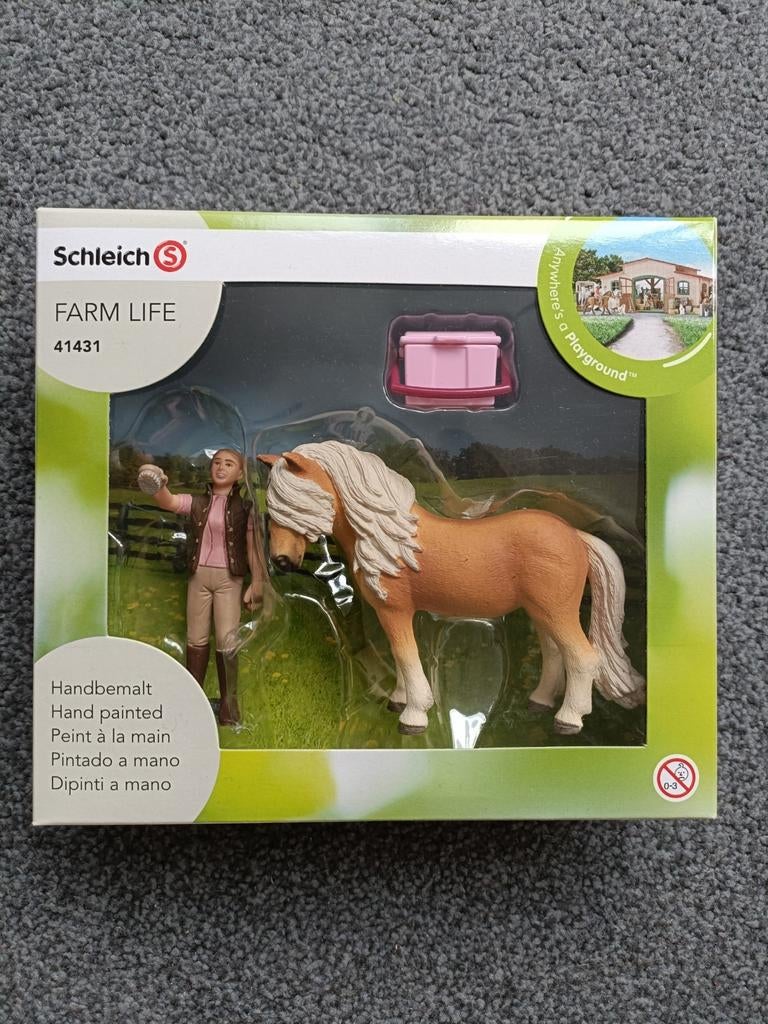 NIEUW! Schleich stal meisje met IJslandse merrie 41431, Ophalen of Verzenden, Nieuw