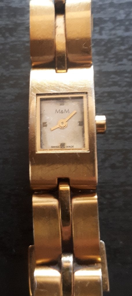 2 vintage dames horloges waaronder een gouden., Overige merken, Ut, Ophalen of Verzenden, Leer
