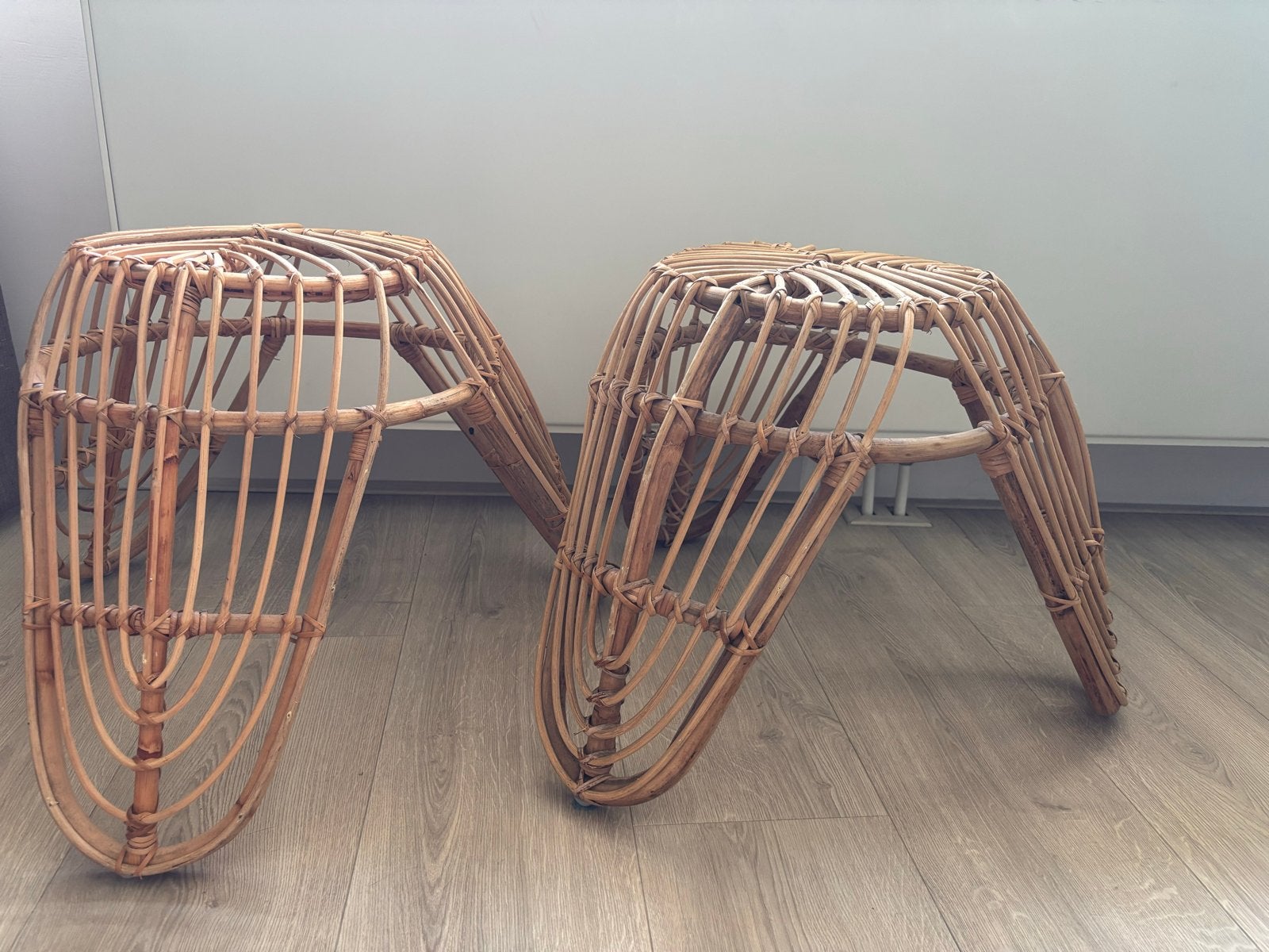 Rotan tafeltjes/krukjes - Setprijs beschikbaar!, Ophalen, Gebruikt, Overige materialen