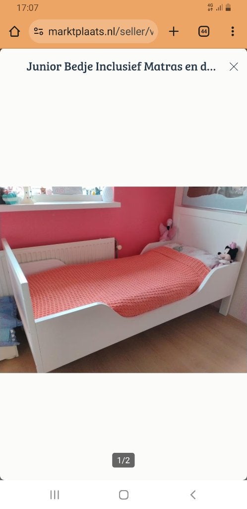Juniorbed, Ophalen, 70 tot 85 cm, 140 tot 160 cm, Zo goed als nieuw