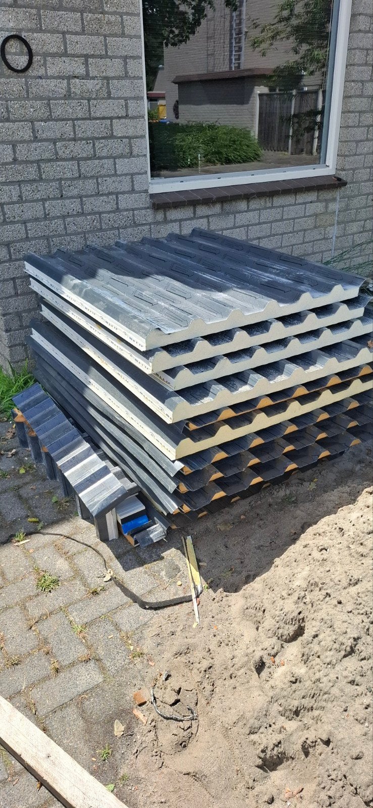 Sandwich dakplaten 12 stuks, Doe-het-zelf en Verbouw, Platen en Panelen, Ophalen