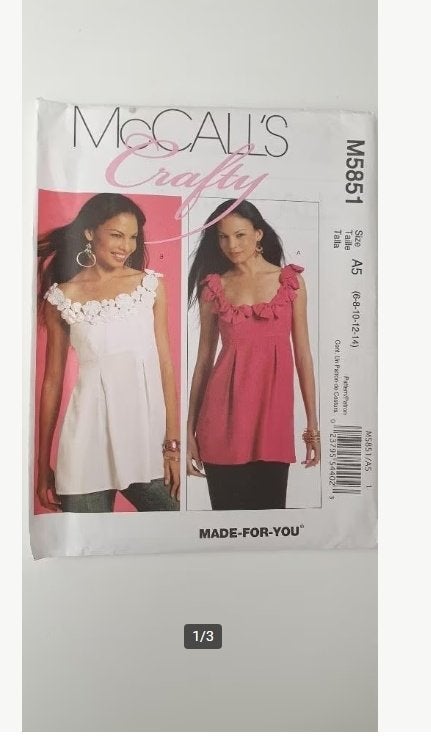 McCall`s Crafty patroon M5851, Hobby en Vrije tijd, Overige merken, Overige typen, Vrouw, Nieuw