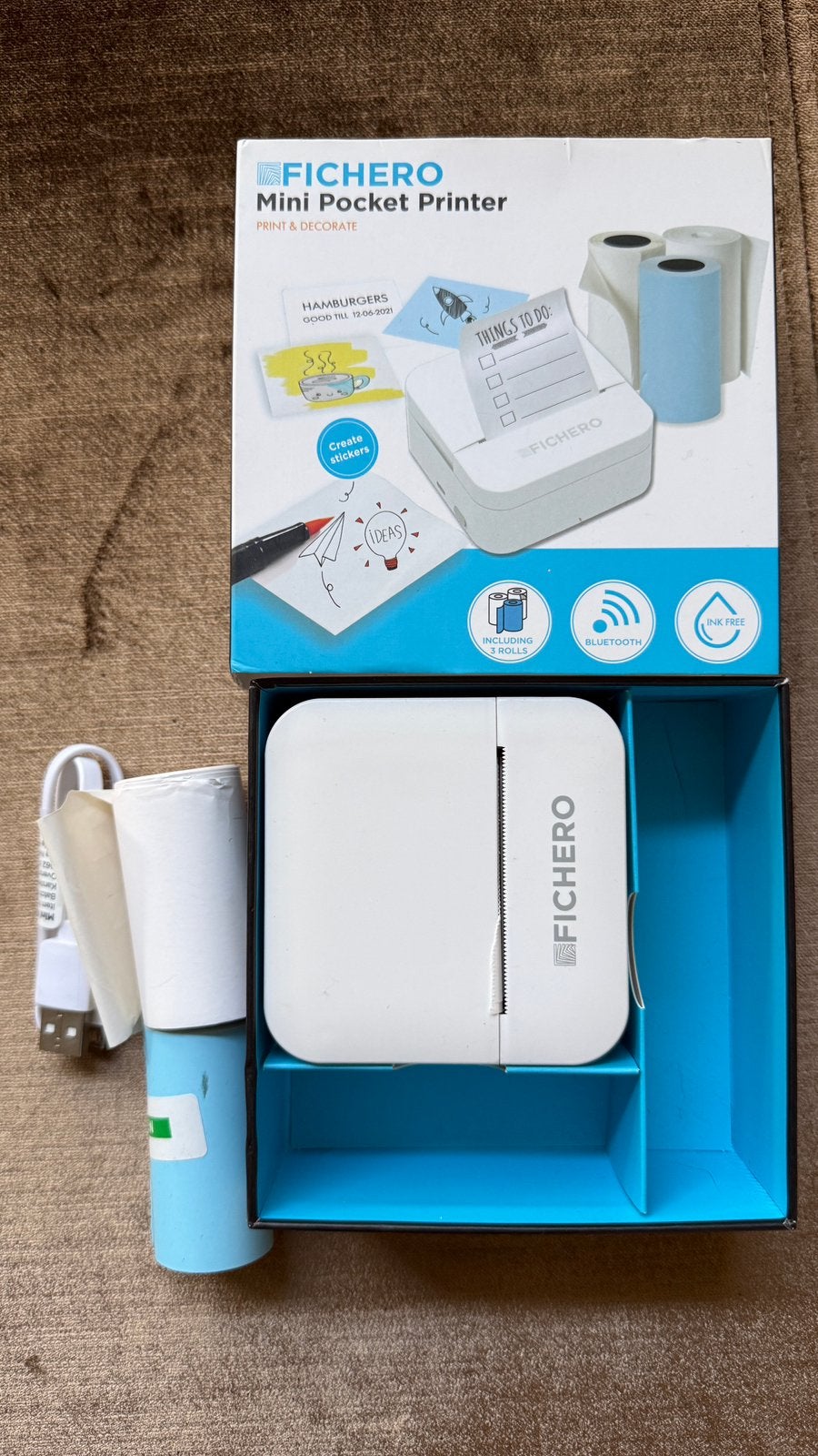 Fichero mini pocket printer, Computers en Software, Ophalen of Verzenden, Zo goed als nieuw