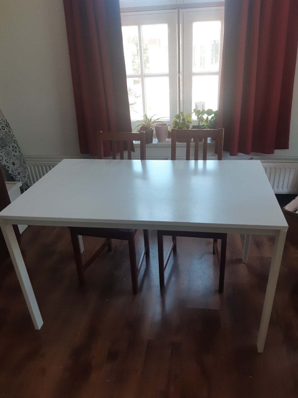 Witte tafel 75x125 cm - Ophalen nabij Den Haag HS, Huis en Inrichting, Tafels | Eettafels, Ophalen, Rechthoekig, 100 tot 150 cm