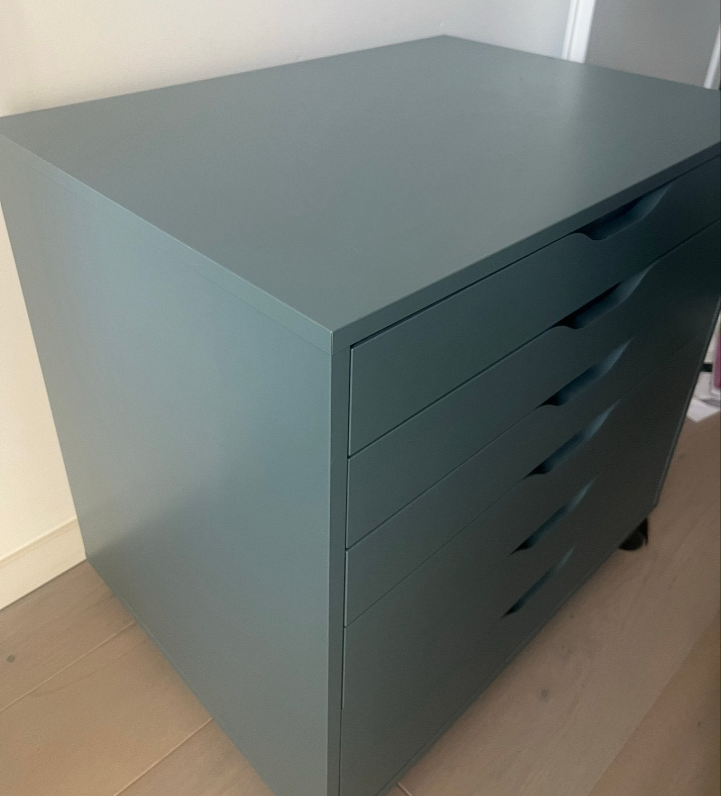 Ikea ladekast ladeblok Alex turquoise  - Zo goed als nieuw, Ophalen, 5 laden of meer, 50 tot 100 cm, Zo goed als nieuw
