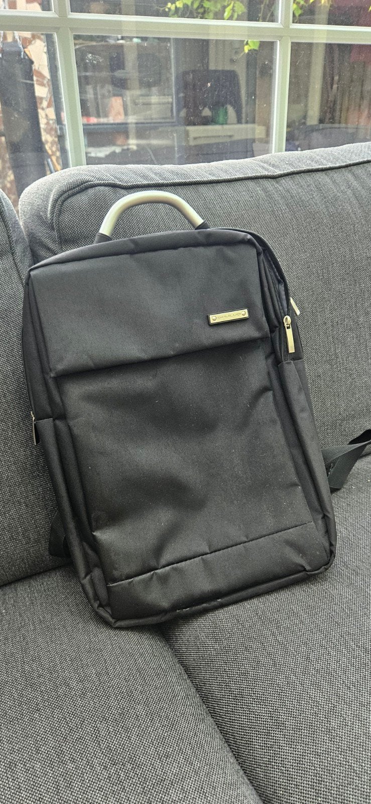 Stijlvolle Zwarte Laptop Rugtas - Ideaal voor Werk/Studie, Overige merken, Gebruikt, 25 tot 40 cm, Ophalen of Verzenden