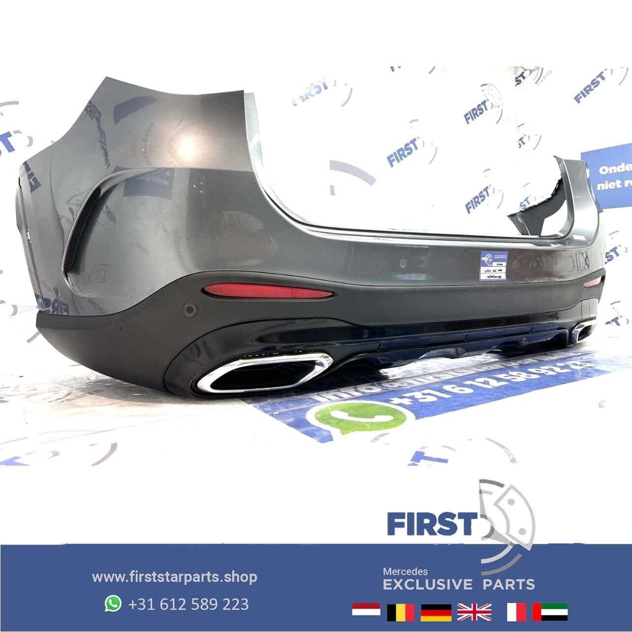 W254 BUMPER GLC A2548859001 AMG ACHTERBUMPER ZWART WIT GRIJS, Gebruikt, -, Ophalen of Verzenden, Achter
