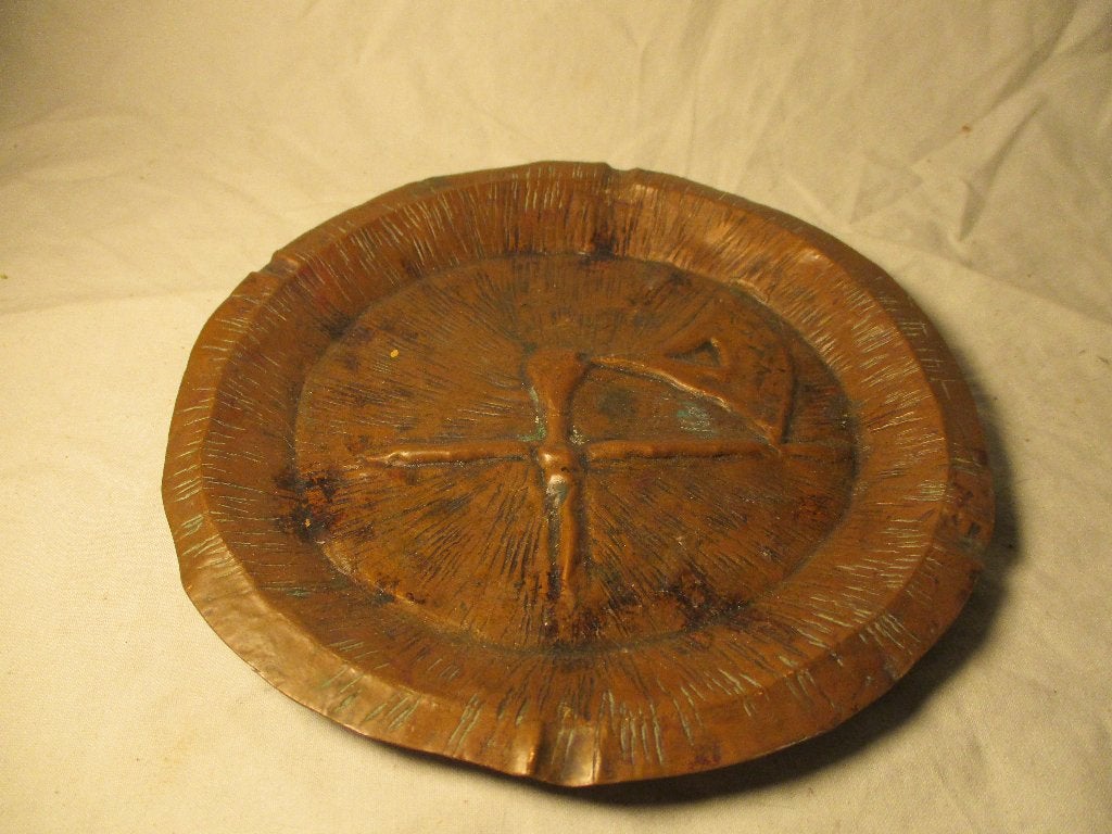 kunst asbak van koper, Ophalen of Verzenden
