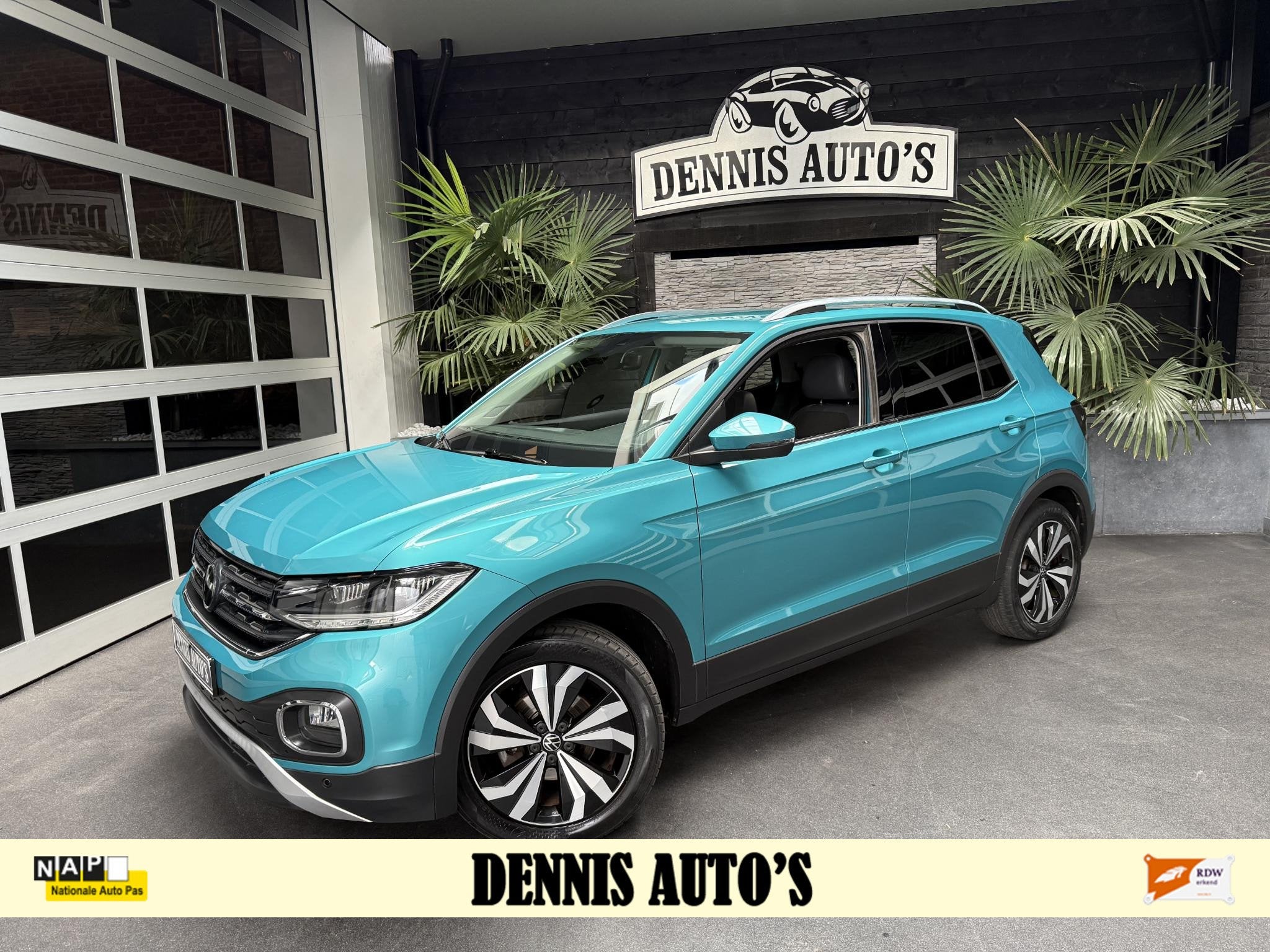 Volkswagen T-Cross 1.0 TSI Style Automaat incl garantie en o, Auto's, Gebruikt, Blauw, 3 cilinders, 1100 kg