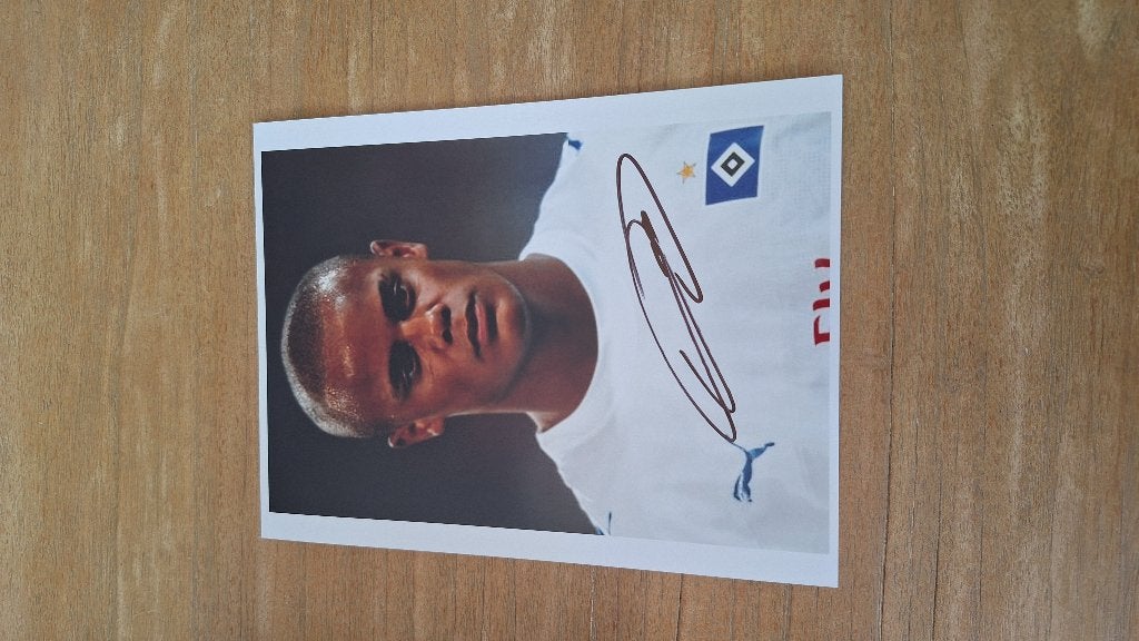 Foto 20x25 cm met handtekening; Vincent Kompany # HSV, Verzamelen, Sportartikelen en Voetbal, Ophalen of Verzenden, Nieuw, Buitenlandse clubs
