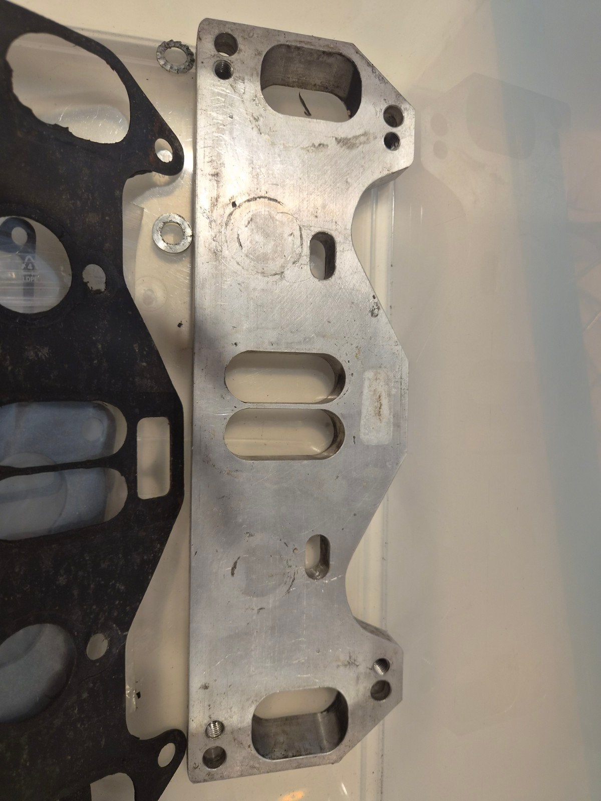 Mazda RX7 12A Nikki naar 13B inlaat adapter met pakkingen, Ophalen of Verzenden