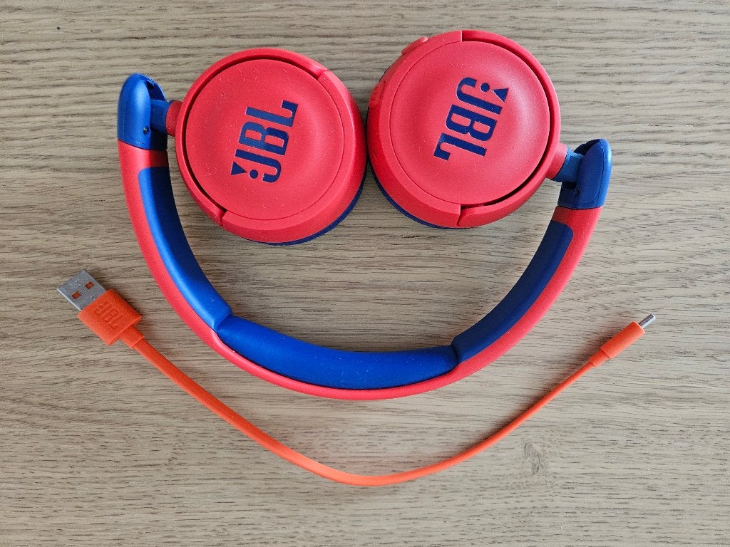 JBL Junior 310BT On-ear Koptelefoon - Rood/Blauw, Audio, Tv en Foto, JBL, On-ear, Ophalen of Verzenden, Zo goed als nieuw