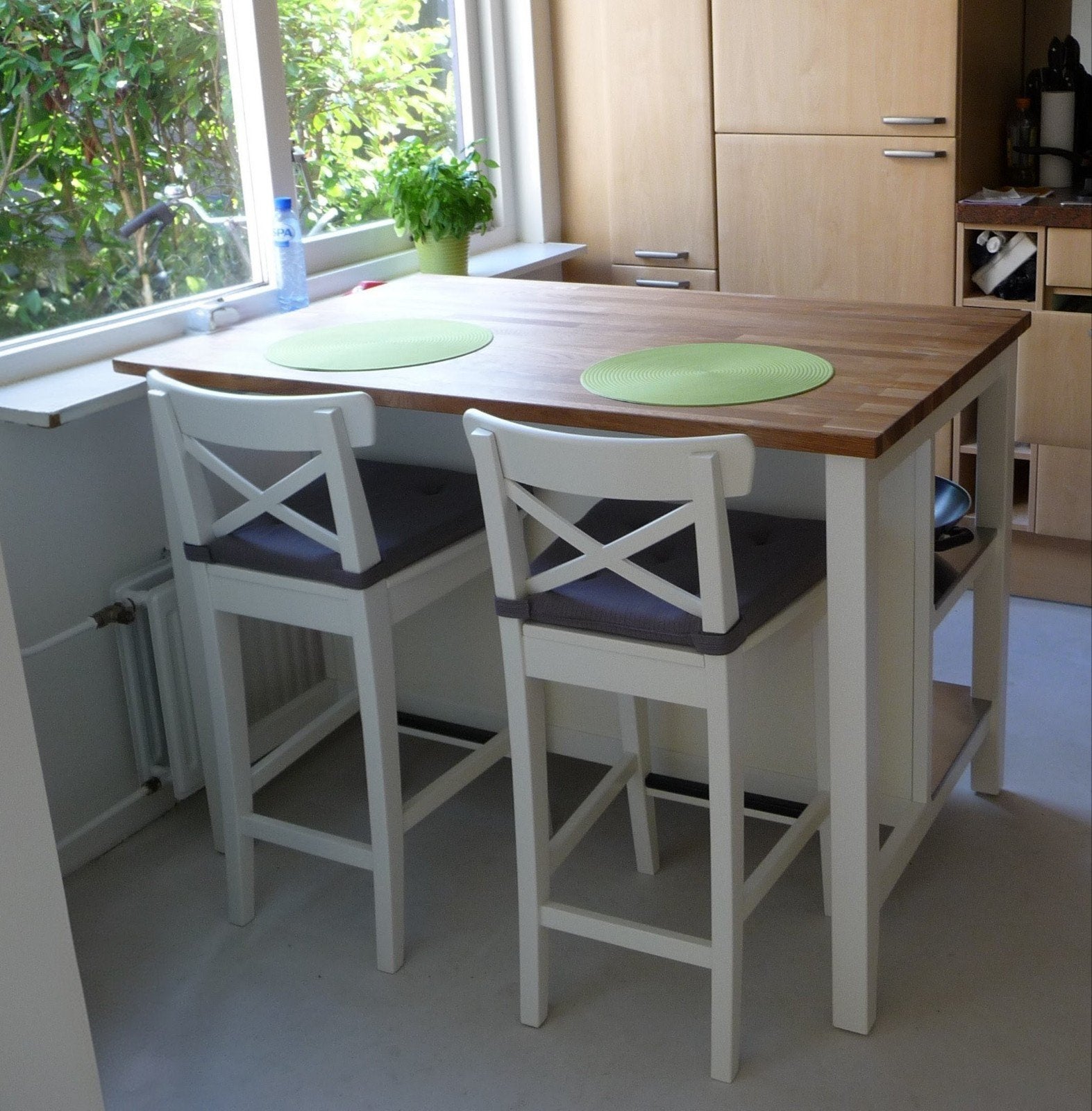 Ikea Stenstorp Keukeneiland met Ingolf stoelen en kussens, Ophalen