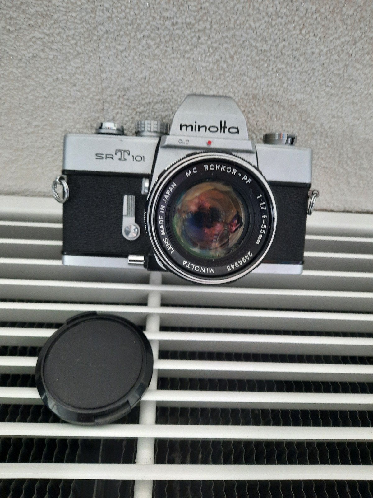 Foto Camera Minolta srT 101, Audio, Tv en Foto, Ophalen, Compact, Minolta