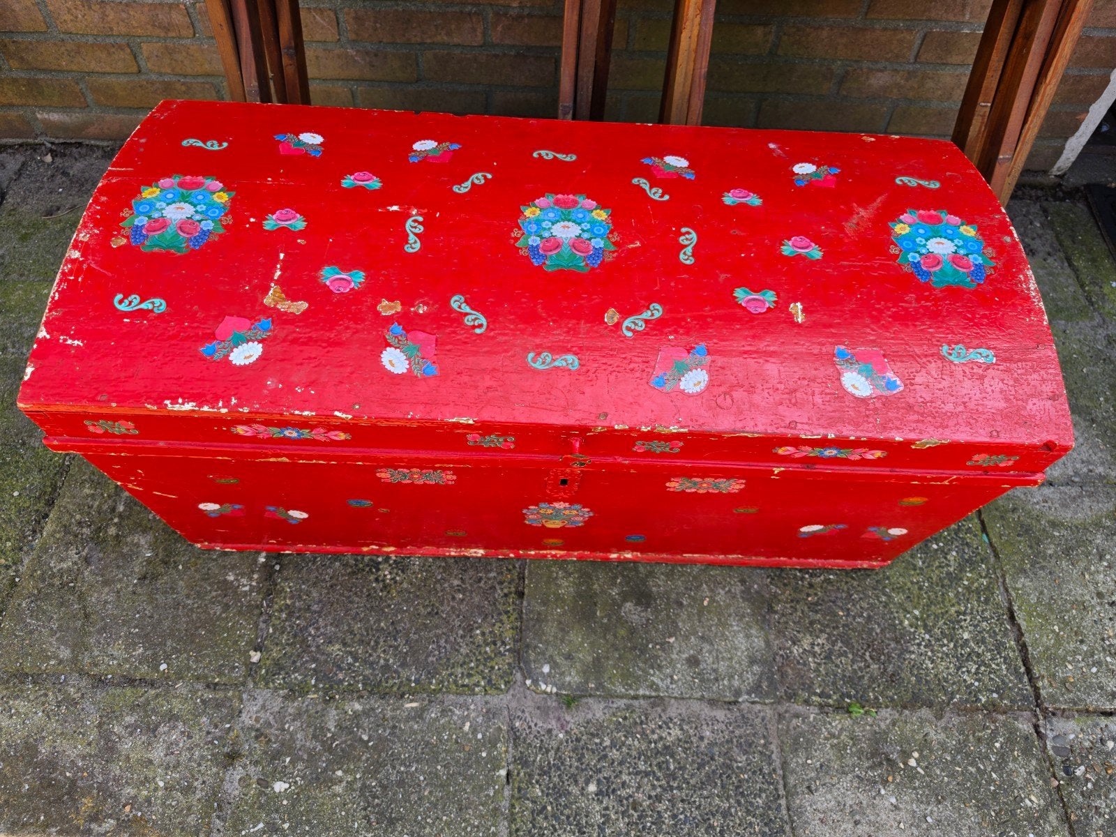 Te koop mooie oude dekenkist, Huis en Inrichting, Woonaccessoires | Kisten, Ophalen, Gebruikt, 50 tot 100 cm, 75 tot 100 cm
